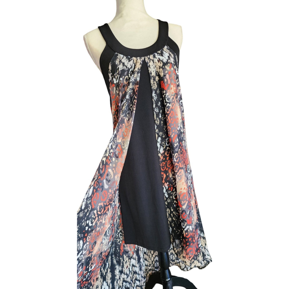 S.L. Fashions Hi-Low Sleeveless Cocktail Dress Women's S Black Red White